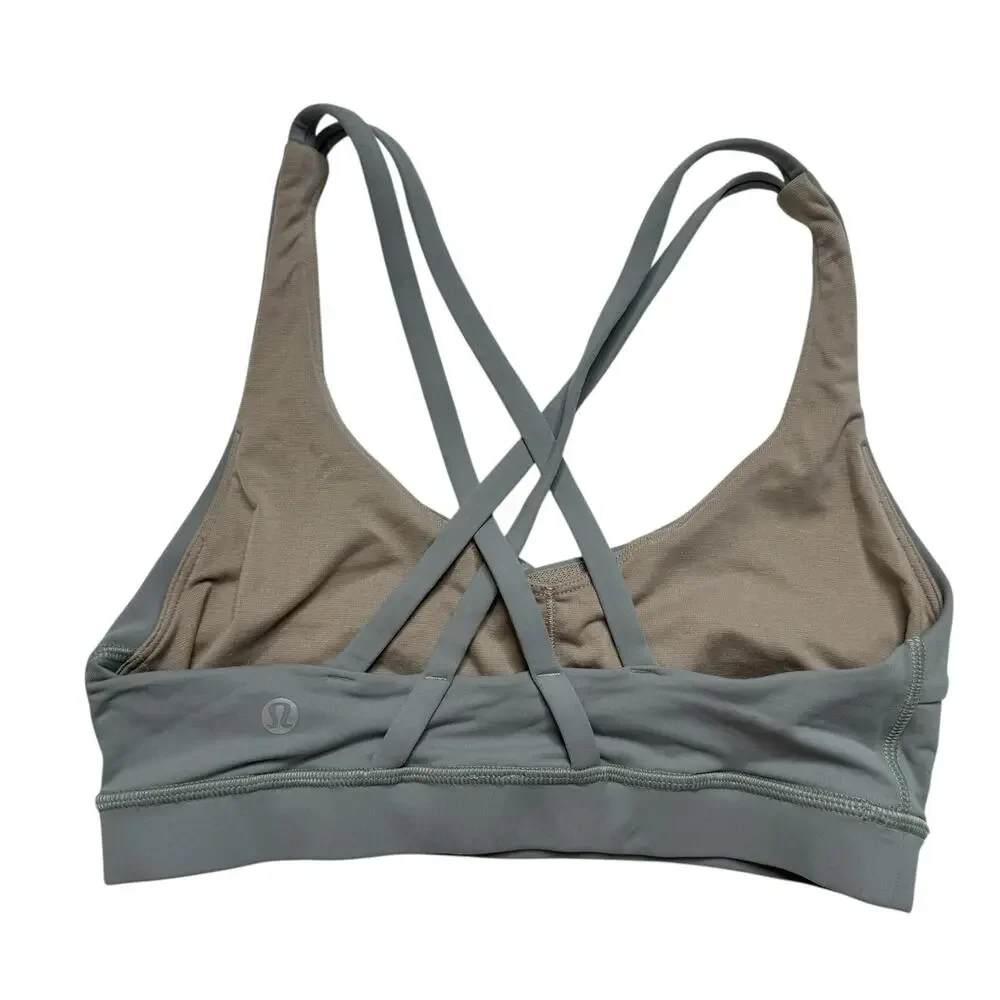 LULULEMON Wrap Energy Bra in Misty Moss Green Size 4 Womens Luxtreme #W2AYCS
